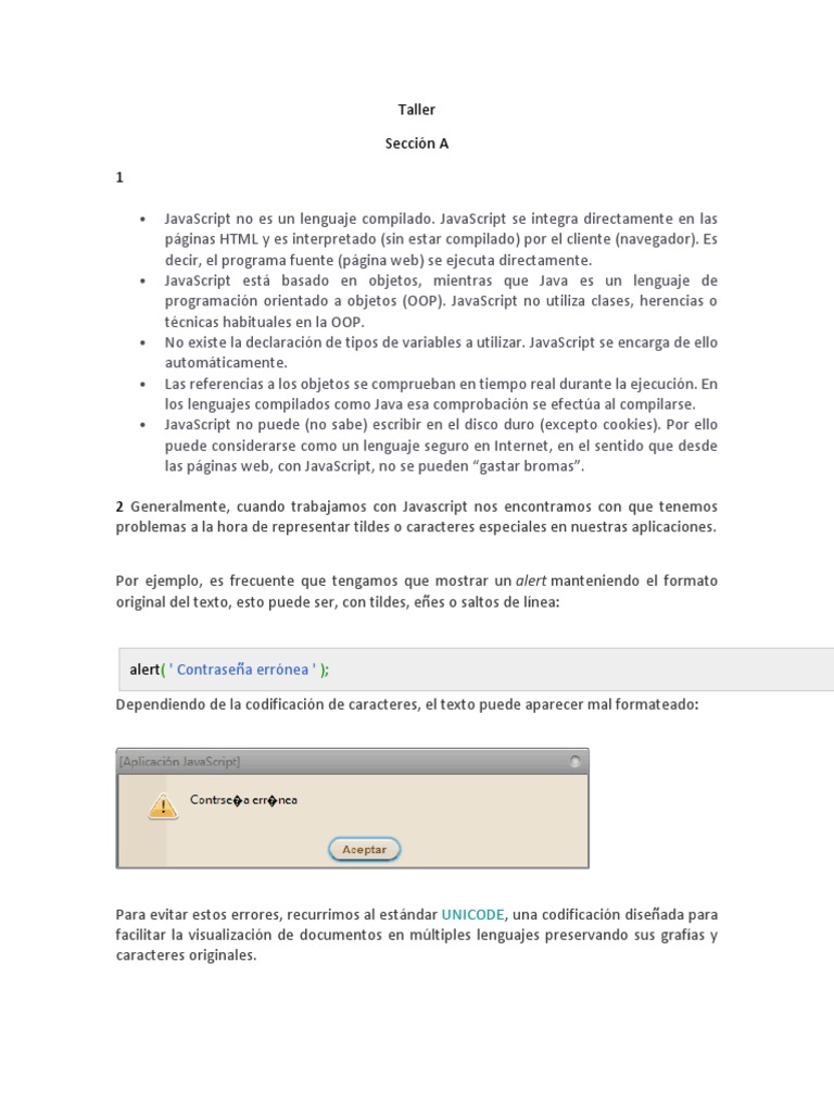 Introducción a JavaScript y Eventos | PDF | Script Java | Lenguaje de ...