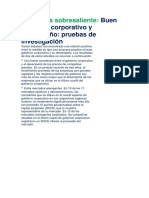 Estrategia Sobresaliente de Buen Gobierno Corporativo