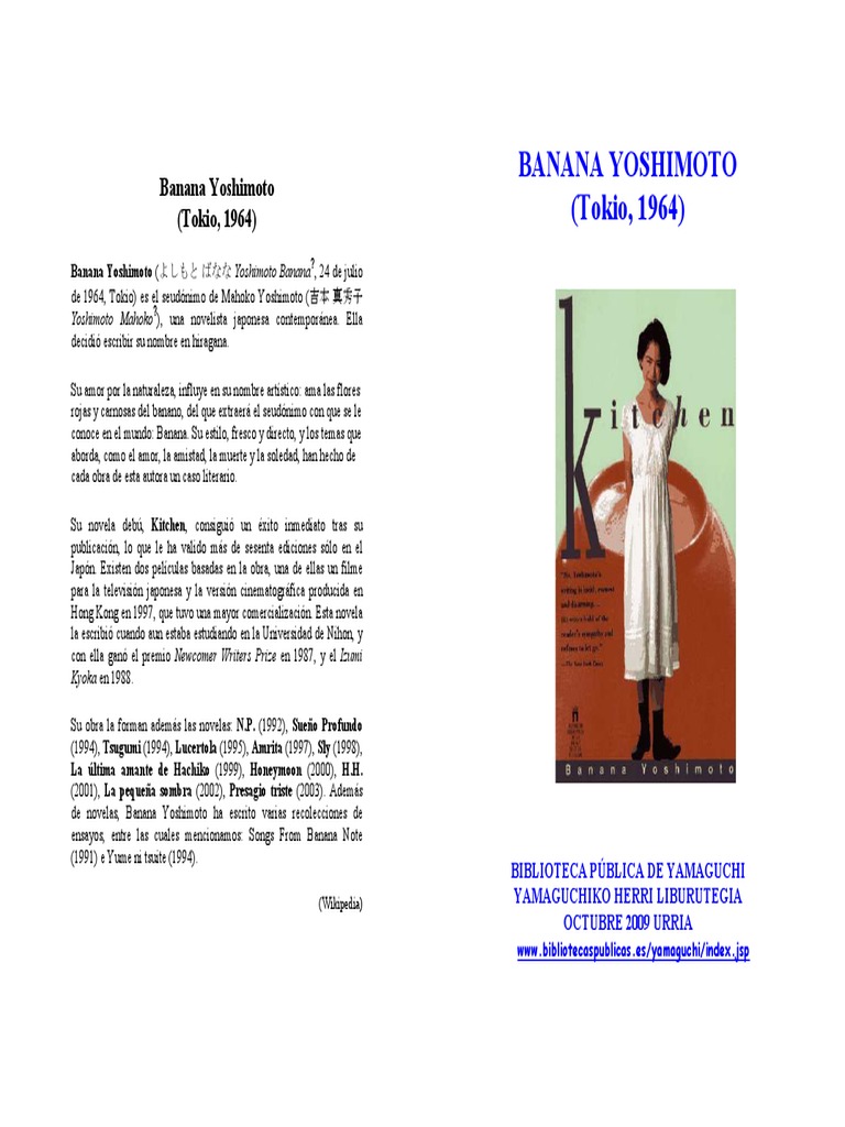 Banana Yoshimoto: Vida y Obras | PDF | Ocio