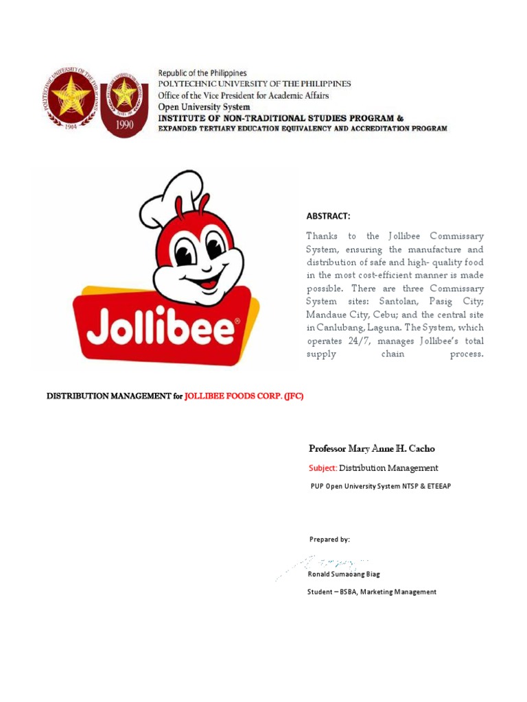 JFC Case Study | PDF | Logistics | Marketing