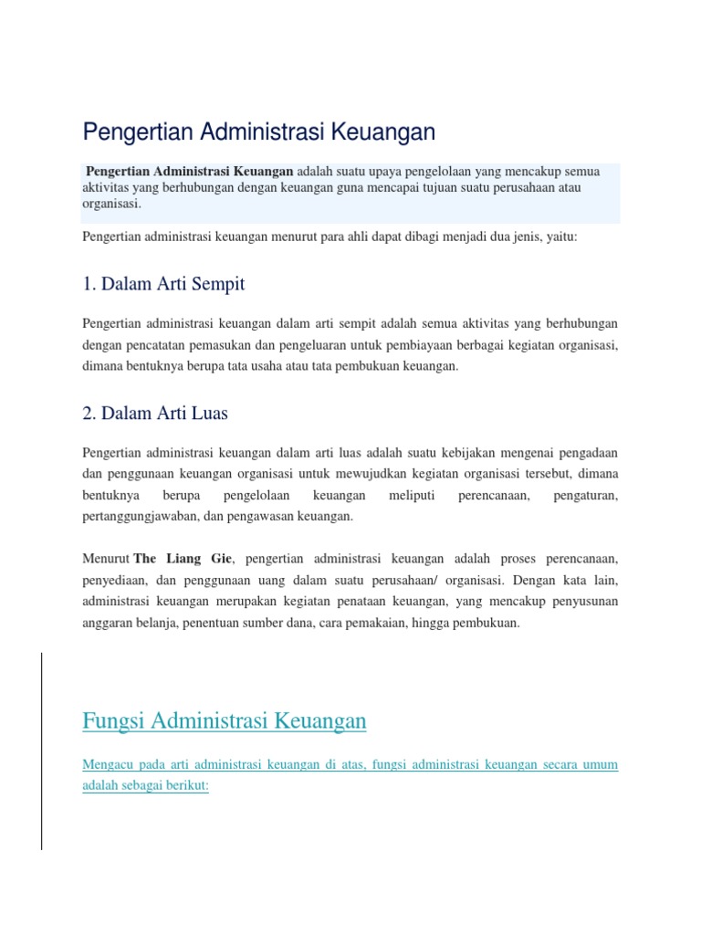 Administrasi Keuangan Pdf