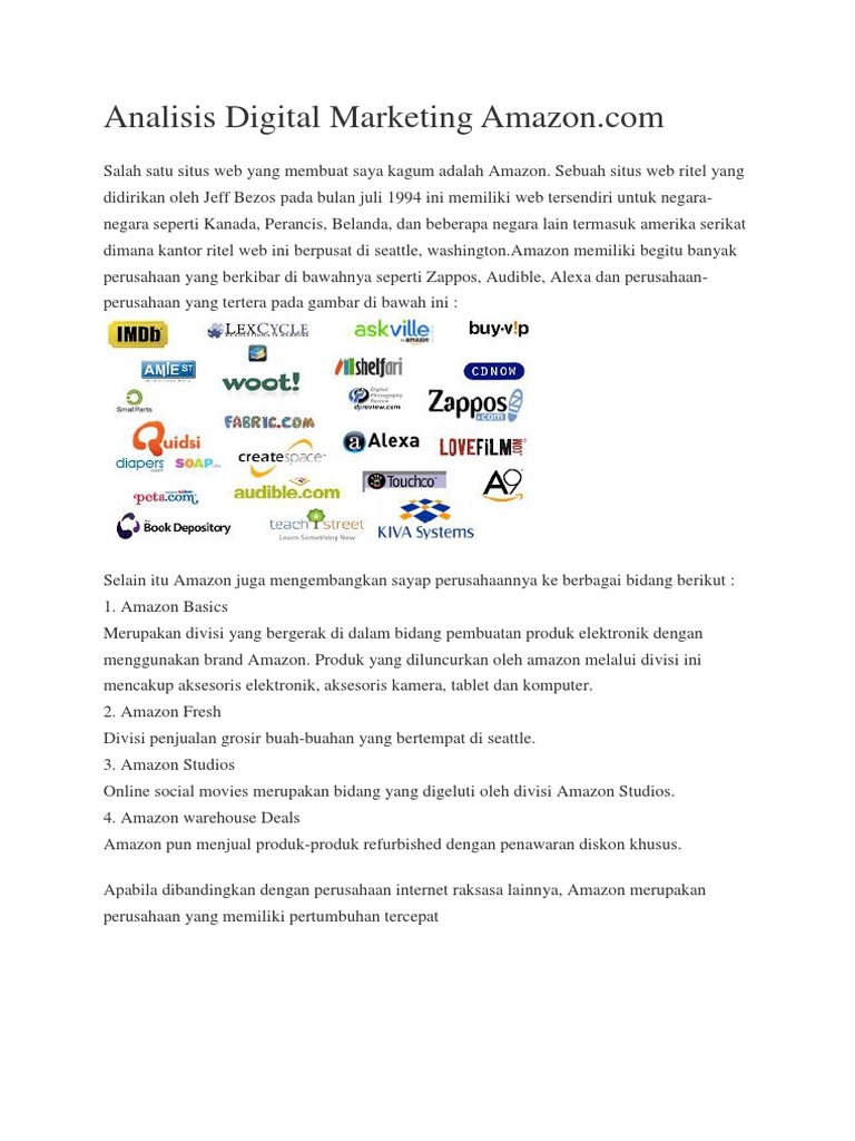 Analisis Digital Marketing Amazon: Raksasa E-commerce dan Strategi Suksesnya