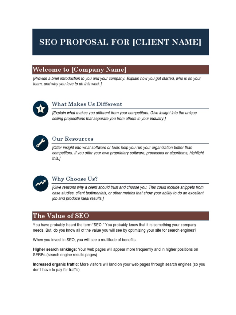 SEO Proposal for Clients | PDF | Search Engine Optimization | Search ...