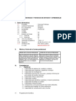 Estrategias y Tecnicas de Estudio y Aprendizaje