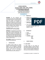 LOGICA DIGITAL Compuertas NAND, NOR, XOR y XNOR PDF