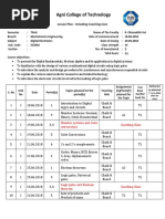 Agni College of Technology: Lesson Plan - Including Coaching Class