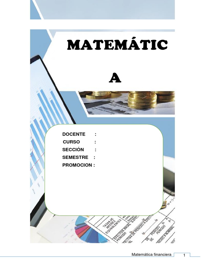 Matematica Financiera | PDF | Interés | Finanzas Matemáticas