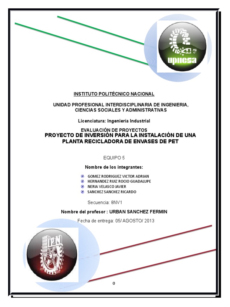 Proyecto Reciclado de PET | PDF | El plastico | Residuos