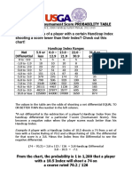 Probability Table PDF