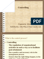Controlling: Modified Version Prepared By: Michael K. Mccuddy Published By: John Wiley & Sons Canada, LTD