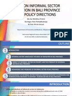 Study On Informal Sector Condition in Bali Province and Policy Directions