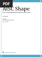 AISC Shapes W SI Unit Final | PDF | Structural Engineering