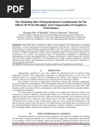 The Mediating Role OfOrganizational Commitments On The Effects Of Work Discipline And Compensation On Employee Performance
