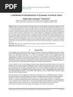 Contribution of Infrastructure to Economic Growth in Africa