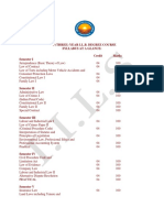 The Regulations Relating (3year) Degree Course in Law