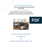 Ghid de Licenta Disertatie Absolvire Stiintele Educatiei