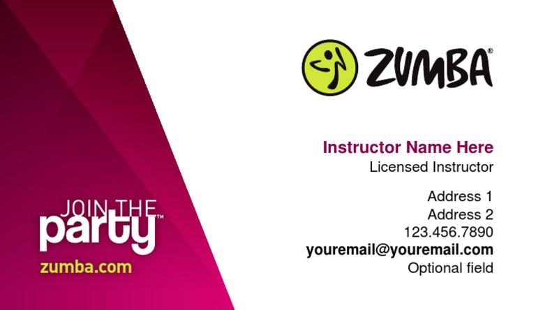 Zumba Instructor Contact Information | PDF