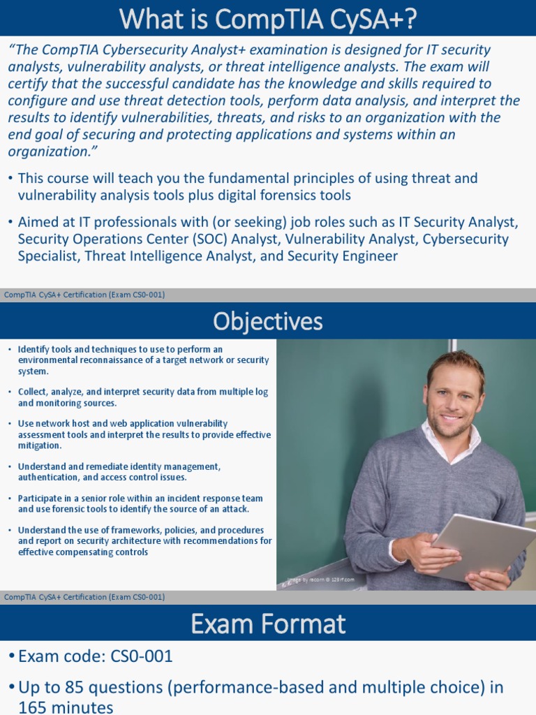 CompTIA CySA+ Certification (Exam CS0-001) | PDF | Computer Security ...