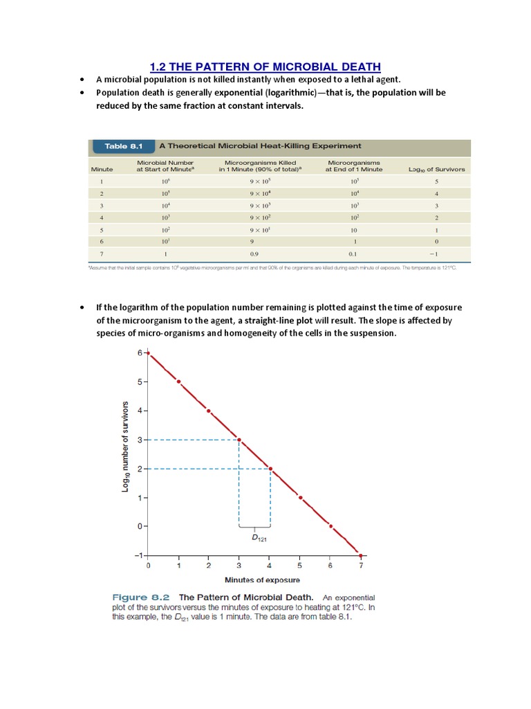 Microbial Death Patterns and Kinetics | PDF