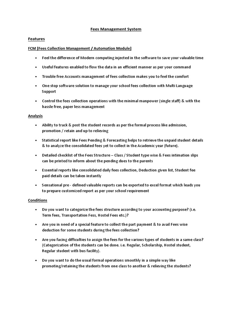 Comprehensive School Fee Management System | PDF | Receipt | Automation