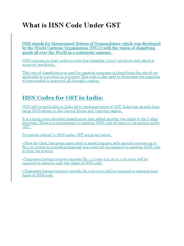 HSN Code, PDI Reports Download Free PDF Taxation Taxes