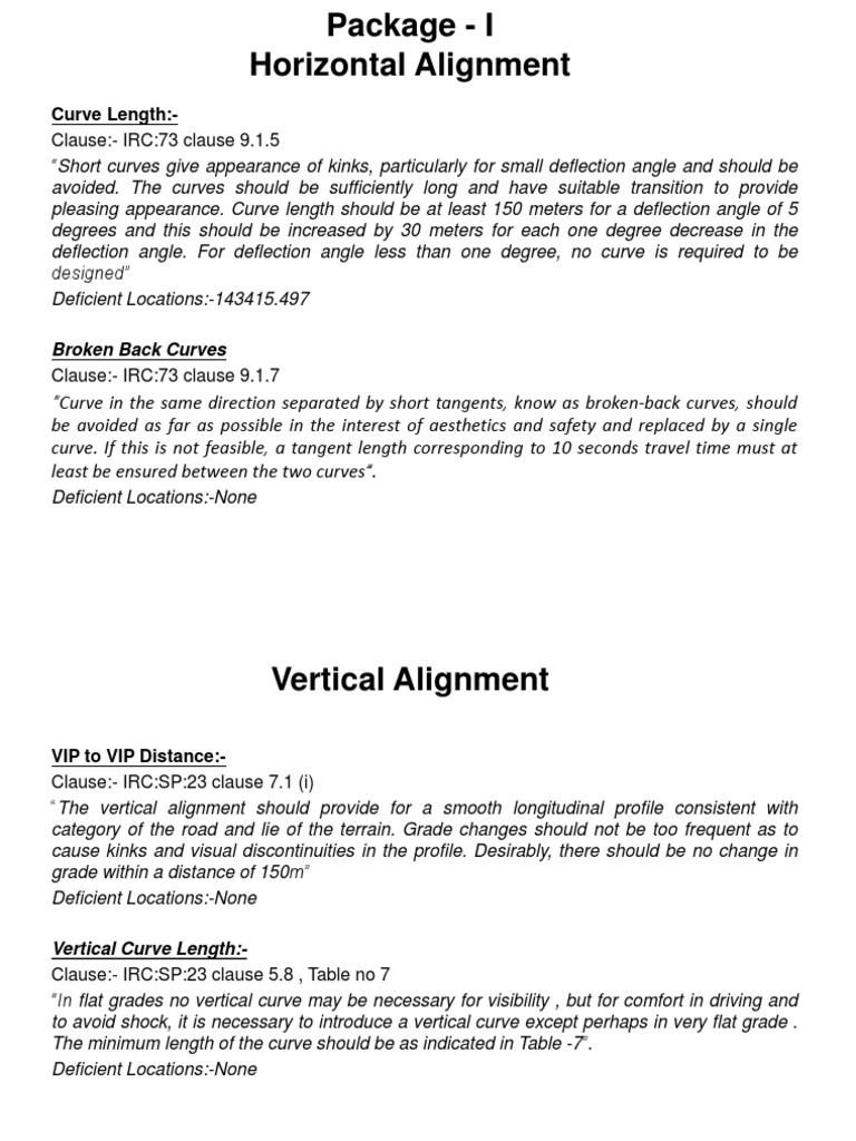 IRC Guidelines for Curve Design | PDF | Road | Angle