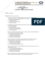 Direction: Encircle The Correct Answer.: Quiz in SPED Learning Disabilility AND Attention Deficit Hyperactivity Disorder