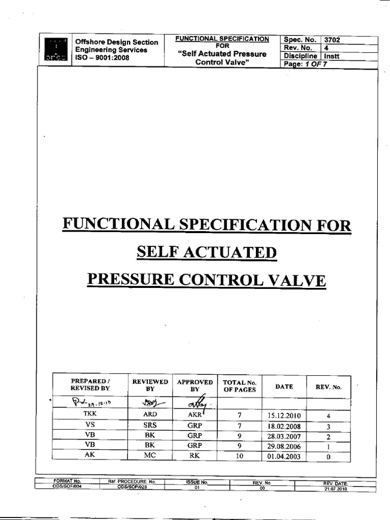 SAPCV | PDF | Valve | Specification (Technical Standard)