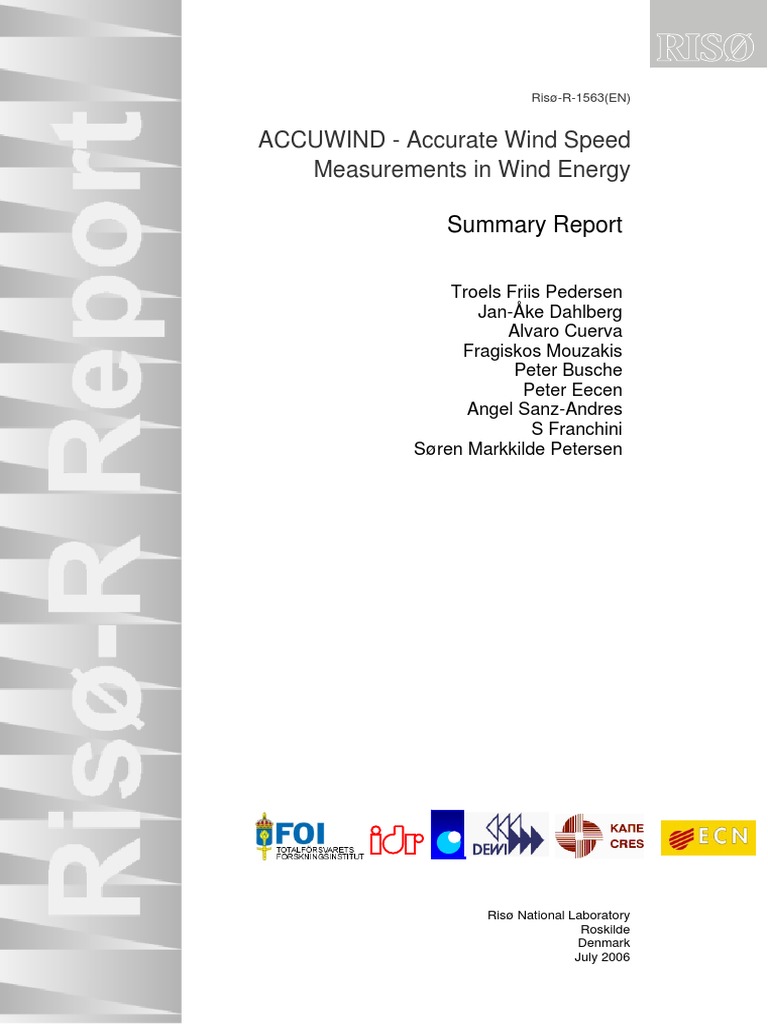 ACCUWIND: Wind Speed Measurement Insights | PDF | Wind Tunnel | Calibration