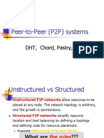 Peer-to-Peer (P2P) Systems: DHT, Chord, Pastry