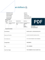 Vietnam Airlines eTicket Receipt for VN1263