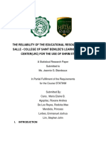 The Reliability of The Educational Resources in de La Salle - College of Saint Benilde'S Learning Resource Center (LRC) For The Use of Shrim Students