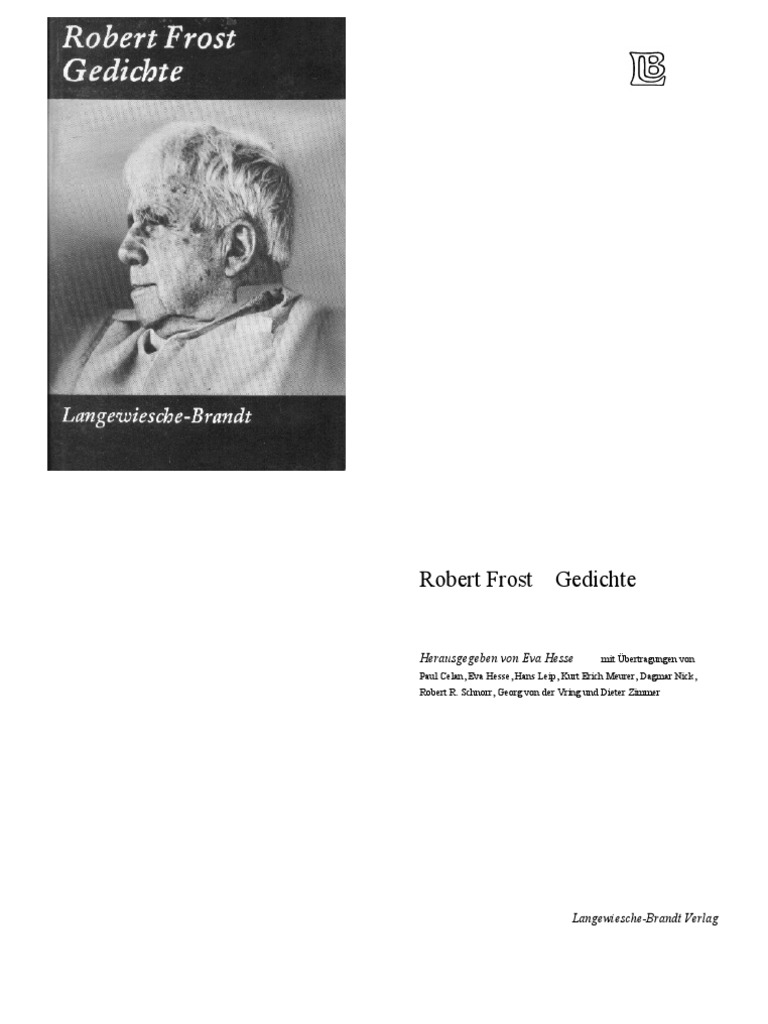 Robert Frost Gedichte Von Robert Frost