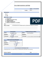 Employee Warning Form PDF