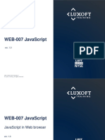 Web-007 Javascript: © Luxoft Training. All Rights Reserved