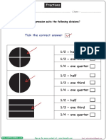 Fractions Half Quater Third