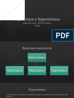 Hipónimos e Hiperónimos - Andrea García