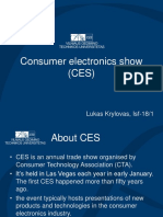Consumer Electronics Show (CES) : Lukas Krylovas, Isf-18/1