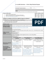 Lesson Planning Form For Accessible Instruction - Calvin College Education Program