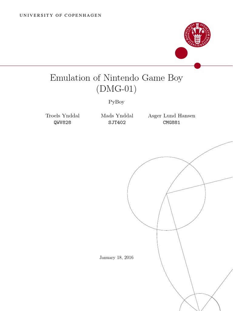 Emulation of Nintendo Game Boy (Dmg-01) : Pyboy Troels Ynddal Mads ...