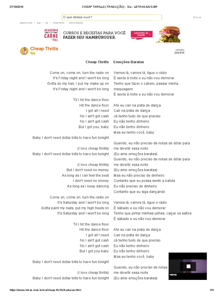 PAYPHONE (TRADUÇÃO) - Maroon 5 (Impressão), PDF