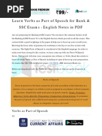 Learn Verbs As Part of Speech For Bank 2