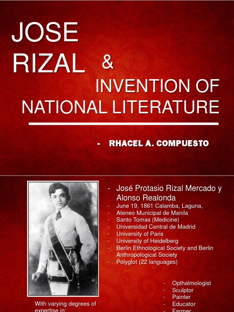 Rizal's Role in National Literature | PDF | Tagalog Language
