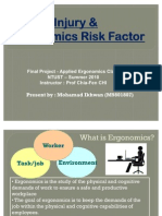 Injury & Ergonomics Risk Factor