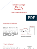 Nanotechnology CY-416 Lecture# 2: Characterization Instruments