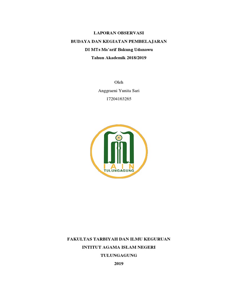 Laporan Observasi Sekolah