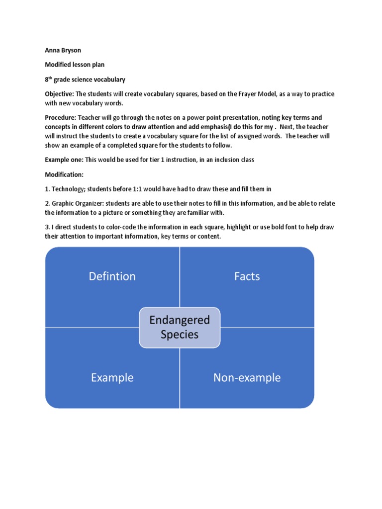 Adapted Lesson Example | PDF