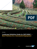 Landscape Definition Guide For SAP HANA® - : Best Practices For A Successful Deployment