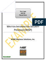 2018.1 Example WISP NIST CSF Written Information Security Program