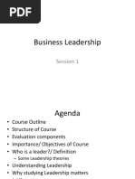 Business Leadership: Session 1